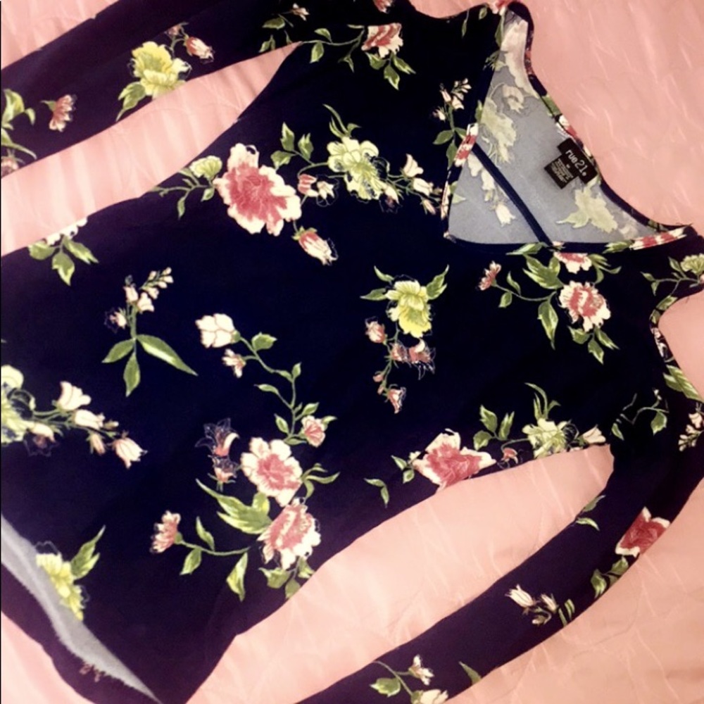 Off the shoulder flower shirt